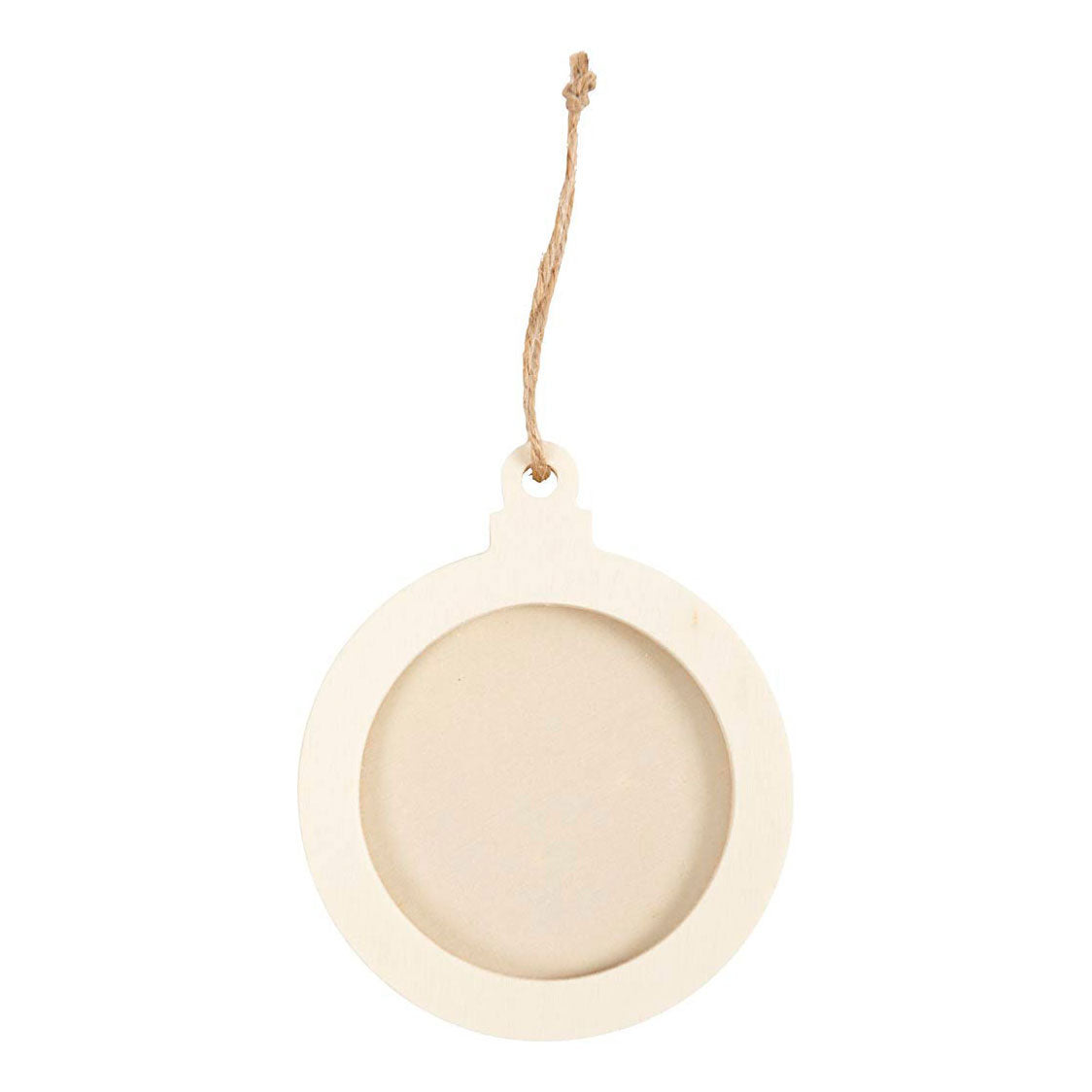 Creative Company Wooden Round Elenco Pendant 8cm, 24 °.