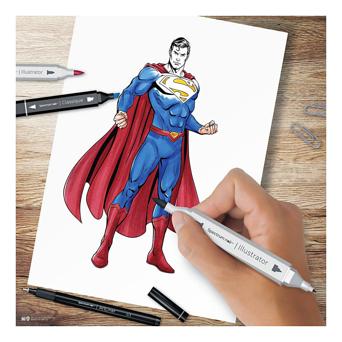 Creativ Company Hobbyseset Ilustrace Comic Book Heroes Superman Color Set