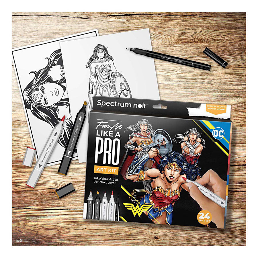 Creative Company Hobbyset Illustration Heroes Book Heroes Wonder Woman Set di colori