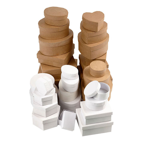 Creativ Company Boxen Braun und Weiß 6.5-18 cm, 30..