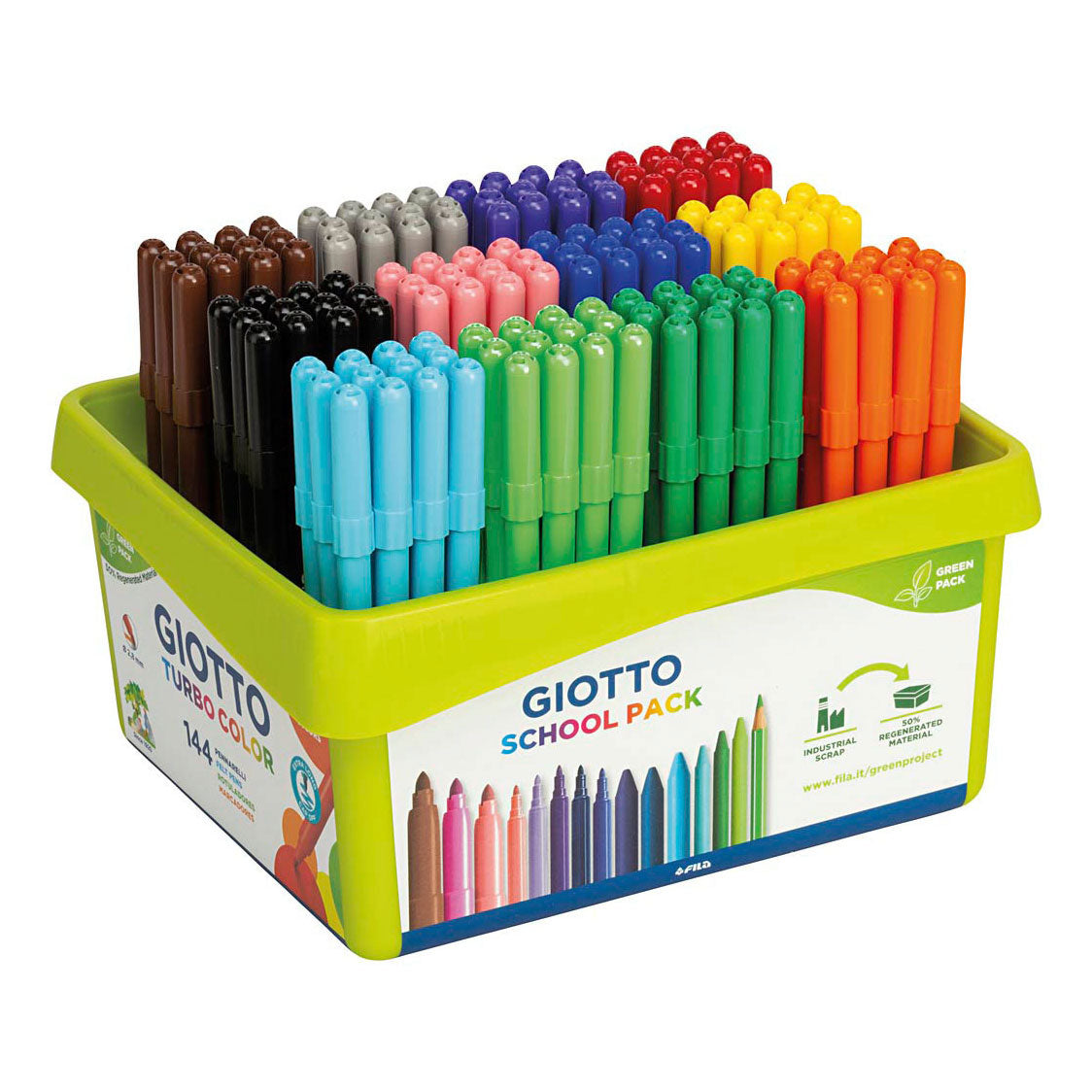 La société Creativ Giotto étouffe Color School Pack, 144st.