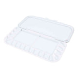 Kreativunternehmen https: www.cchobby.nl Malpalette-mit-Deckel-Größe-27x12-7x2-3-cm-Silber-Weiß-1-Stück