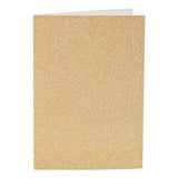 Creativ-Firmenkarten und Umschläge, Kartengröße 10,5 x 15 cm, Umschlaggröße 11,5 x 16,5 cm, Glitzer, 120+250 g, Gold, 4 Set 1 Box