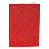 Creativ-Firmenkarten und Umschläge, Kartengröße 10,5 x 15 cm, Umschlaggröße 11,5 x 16,5 cm, Glitzer, 110+250 g, rot, 4 Set 1 Box