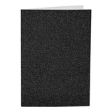 Creativ-Firmenkarten und Umschläge, Kartengröße 10,5 x 15 cm, Umschlaggröße 11,5 x 16,5 cm, Glitzer, 110+250 g, schwarz, 4 Set 1 Box