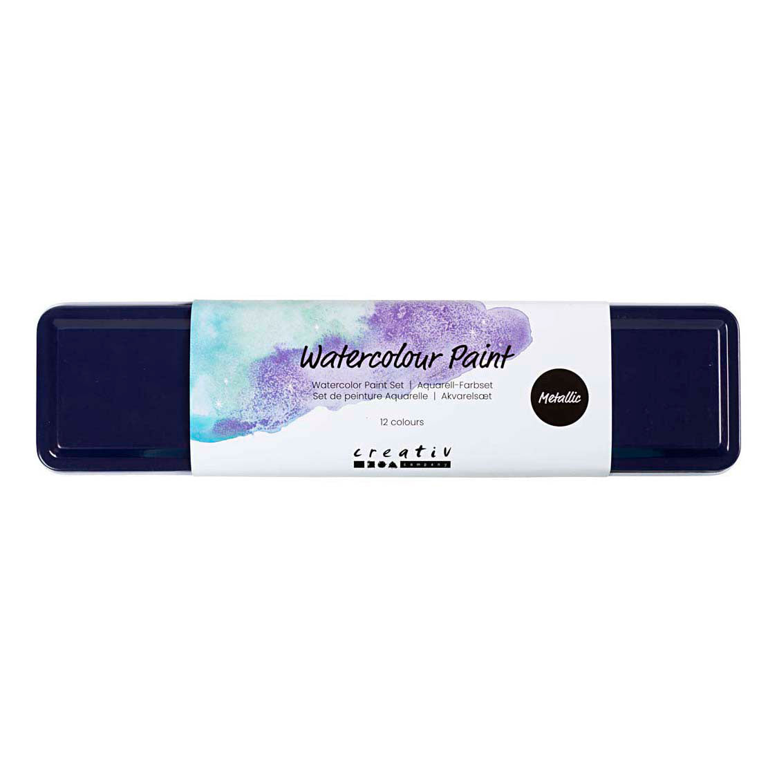 Creativ Company Aquarell-Set, Metallic-Farben, 12 Farben 1 Box