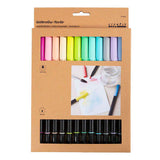 Creativ Company Aquarellmarker, Pastell, Strichstärke 2+4-8 mm, verschiedene Farben, 12 Stück 1 Box