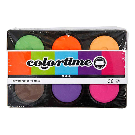 Creativ Company Aquarell, H: 19 mm, T 57 mm, zusätzliche Farben, 1 Box