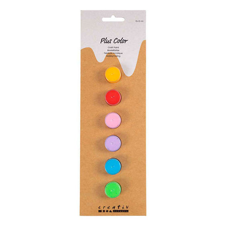 Creativ Company Plus Color Acrylfarbe, bunt, 6x5 ml 1 Dose
