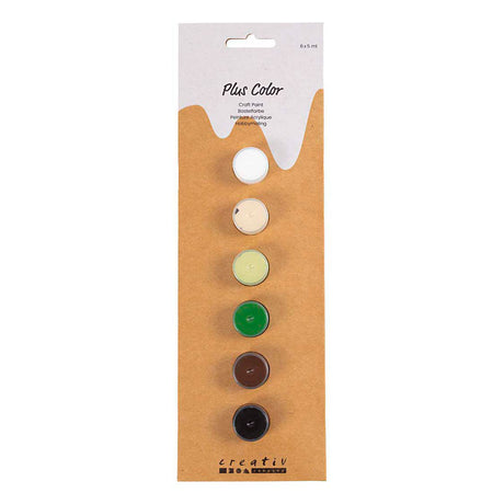 Creativ Company Plus Color Acrylfarbe, Natur, 6x5 ml 1 Dose