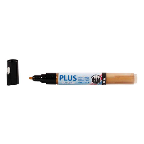 Plus Farbmarker, L: 14,5 cm, Strichstärke 1-2 mm, Gold, 5,5 ml, 1 Stück