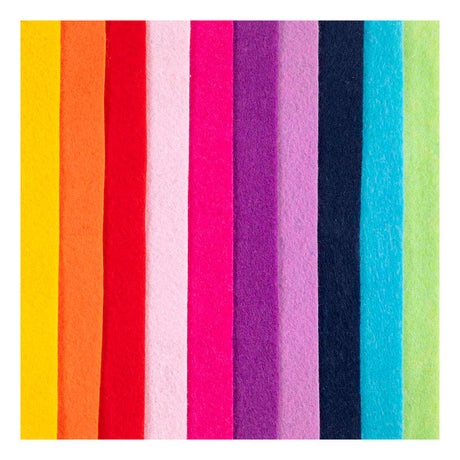 Creativ Company Hobbyfilz, A4, Blatt 210x297 mm, Stärke 2 mm, bunt, 10 Stück 1 Karton