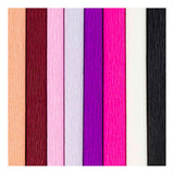 Creativ Company Krepppapier, Blatt 25 x 60 cm, Kreppverhältnis: 180 %, 105 g, Lila-Rosa-Harmonie, 8 Blatt 1 Karton