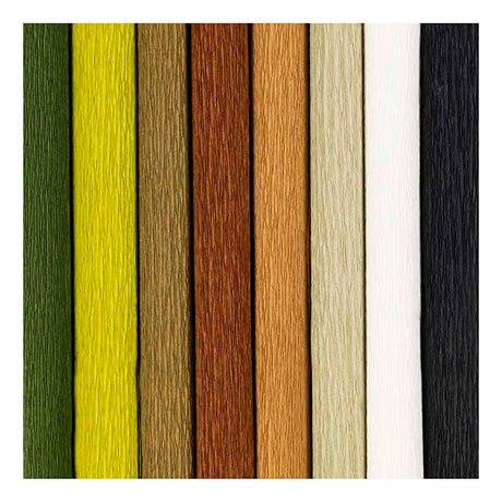 Creativ Company Krepppapier, Blatt 25x60 cm, Kreppverhältnis: 180 %, 105 g, natur, 8 Blatt 1 Karton