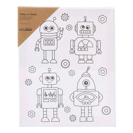 Kreativunternehmen https: www.cchobby.nl Malerei Leinwand-mit-Druck-Roboter-d-1-6-cm-dimensions-24x30-cm-360-gr-1-Stück