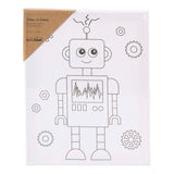 Creativ Company Malleinwand mit Druck, Roboter, D: 1,6 cm, Größe 24x30 cm, 360 g, 1 Stück