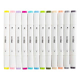 Creativ Company Zeichenstift, Strichstärke 1+8 mm, Pastellfarben, 12 Stück, 1 Box