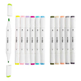 Creativ Company Zeichenstift, Strichstärke 1+8 mm, Pastellfarben, 12 Stück, 1 Box