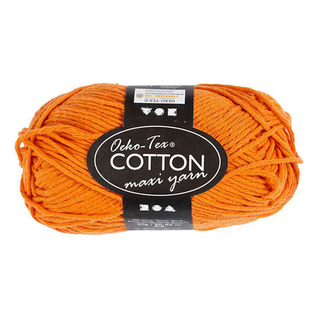 Creativ Company Baumwollgarn, Größe 8 8, L: 80-85 m, orange, 50 g 1 Knäuel