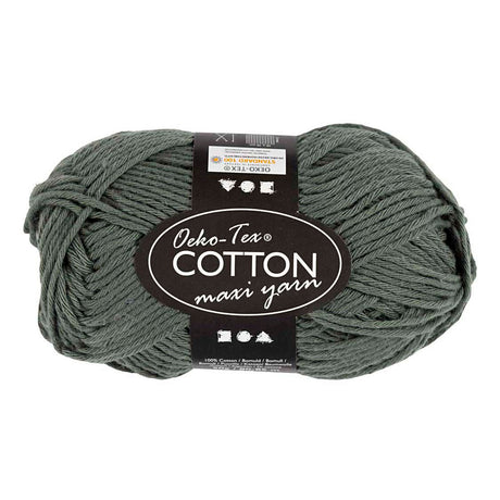 Creativ Company Baumwollgarn, Größe 8 8, L: 80-85 m, grau, 50 g 1 Knäuel