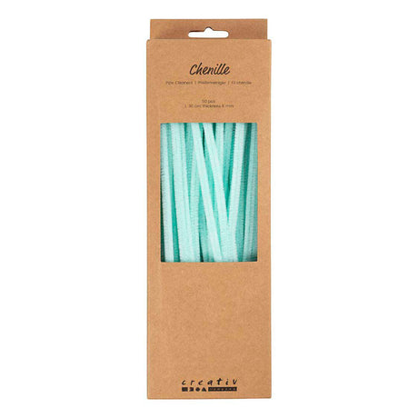 Creativ Company Chenille, L: 30 cm, Stärke 6 mm, helltürkis, 50 Stück 1 Box