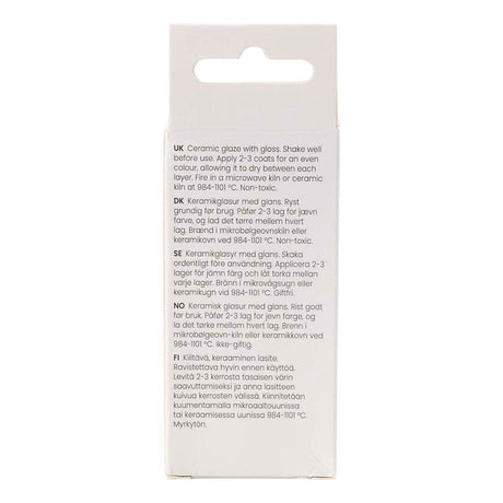 Creativ Company Keramikglasur, 984-1101 °C, deckend, weiß, 60 ml 1 Flasche