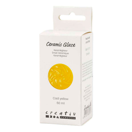 Creativ Company Keramikglasur 984-1101 C deckend, Cad-Gelb – 60 ml