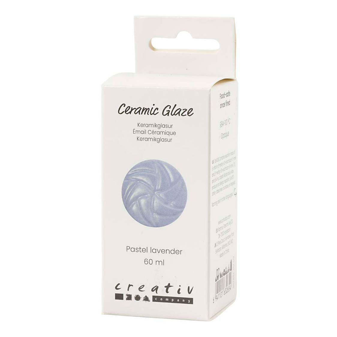 Creativ Company Keramikglasur, 984-1101 °C, deckend, Pastell-Lavendel, 60 ml 1 Flasche