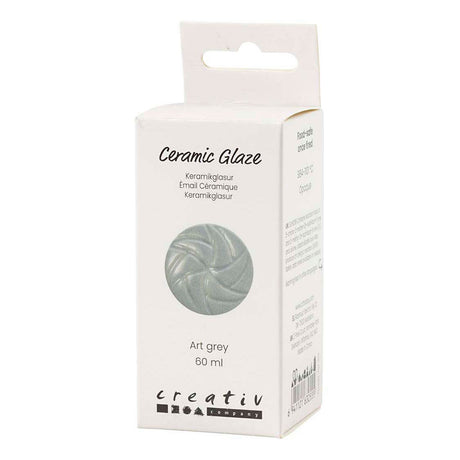 Creativ Company Keramikglasur, 984-1101 °C, deckend, Art Grey, 60 ml 1 Flasche