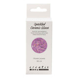 Creativ Company gesprenkelte Keramikglasur 999–1060 C, undurchsichtig, Flower Power – 60 ml