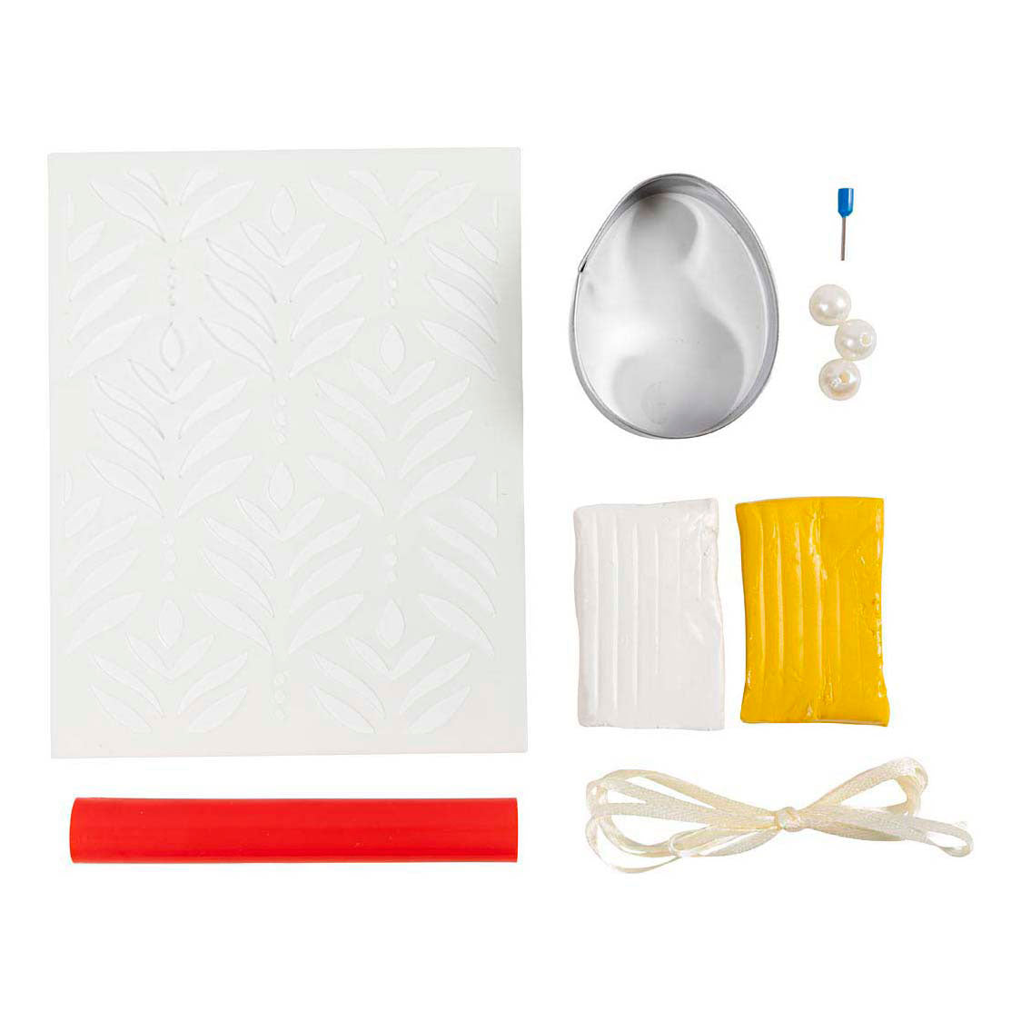 Creativ Company Mini-Hobby-Set Bildhauerei, Ei, hellgelb, Pastellfarben, 1 Box