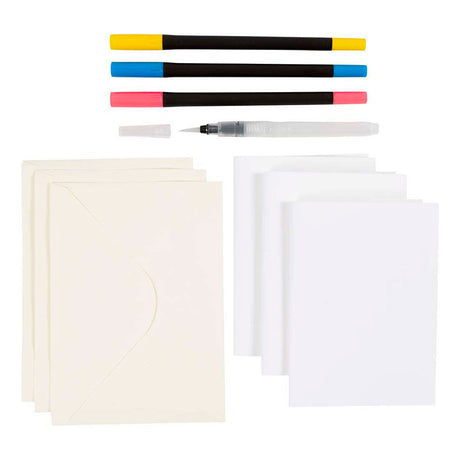 Creativ Company Mini-Hobby-Set Aquarell, Karten und Umschläge, 1 Box