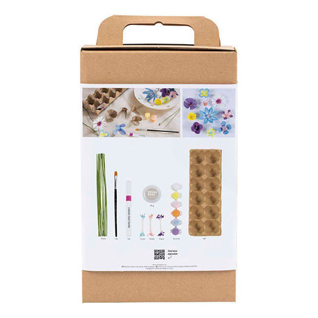 Creativ Company Hobby-Set Blumen aus Eierkartons, Pastellfarben, 1 Box