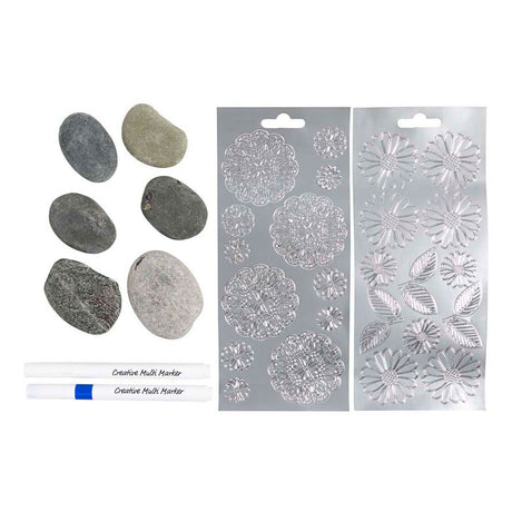 Creativ Company Mini-Hobby-Set Steindekoration, blau, 1 Box