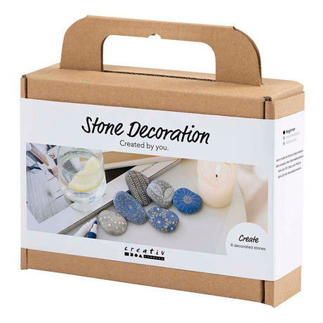 Creativ Company Mini-Hobby-Set Steindekoration, blau, 1 Box