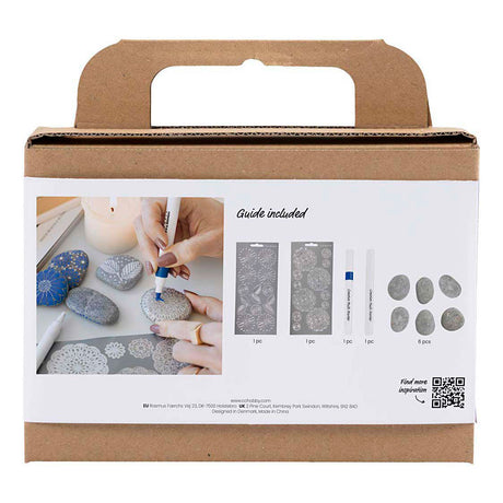 Creativ Company Mini-Hobby-Set Steindekoration, blau, 1 Box
