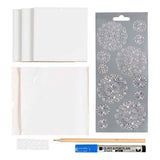 Creativ Company Mini-Hobby-Set Dekoration, Porzellan-Untersetzer, blau, 1 Box