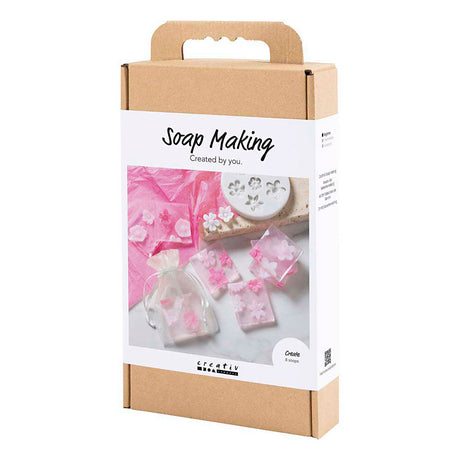 Creativ Company Seifenherstellungs-Hobbyset, Blumen, rosa, 1 Box