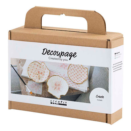 Creativ Company Mini-Hobby-Set Decoupage, Muschelschalen, hellrosa, 1 Box