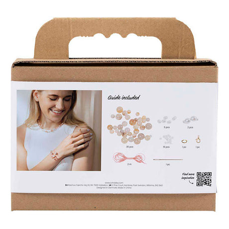 Creativ Company Mini-Hobby-Set Schmuck, Halsketten und Armband, rosa, 1 Box
