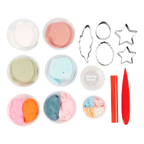 Creativ Company Hobby-Set Modellieren, Blumen, Pastellfarben, 1 Box
