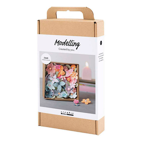 Creativ Company Hobby-Set Modellieren, Blumen, Pastellfarben, 1 Box