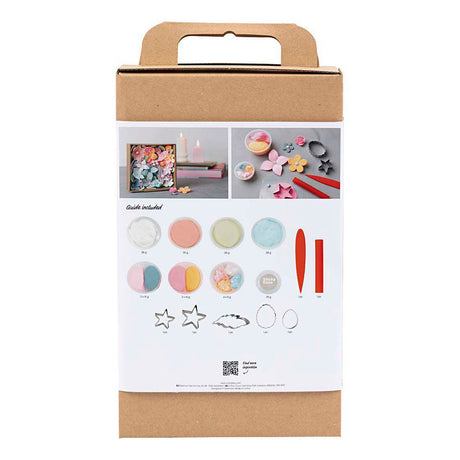 Creativ Company Hobby-Set Modellieren, Blumen, Pastellfarben, 1 Box