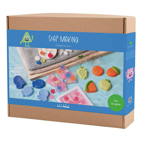 Creativ Company Seifenherstellungs-Gruppenset, 2 Löcher, blau, grün, orange, rosa, 1 Box