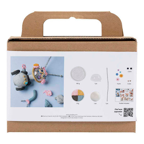Creativ Company Mini-Hobby-Set Robotermodellierung in Grau und Rosa