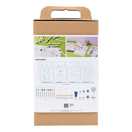 Creativ Company Hobby-Set Farben, Schmetterling und Roboter, fröhliche Farben, 1 Box