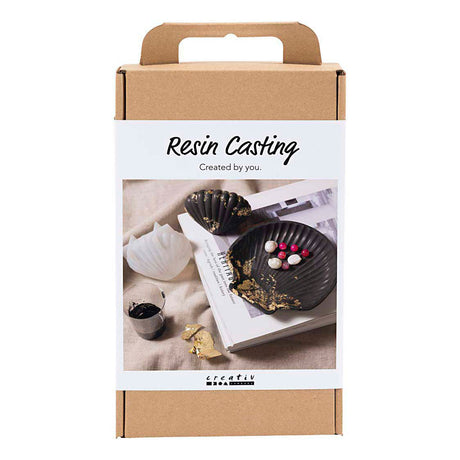Creativ Company Hobby-Set Kunstharzguss, Muschel, Schwarz, Gold, 1 Box