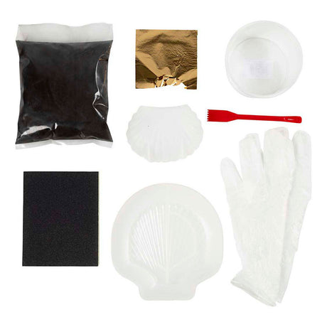 Creativ Company Hobby-Set Kunstharzguss, Muschel, Schwarz, Gold, 1 Box