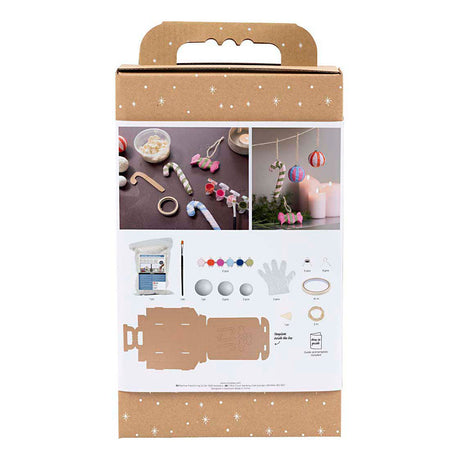 Creativ Company Modellbau-Hobby-Set, Weihnachtsfiguren aus Zellstoff, verschiedene Farben, 1 Box