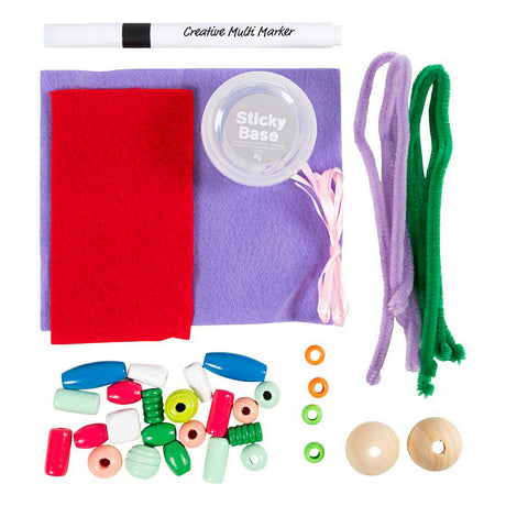 Creativ Company Mini-Hobby-Set Dekoration, Weihnachtszwerge, verschiedene Farben, 1 Box